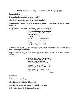 Giải Unit 3 Language | Tiếng Anh 11 Global Success