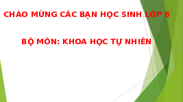 Giáo án điện tử Khoa học tự nhiên 6 bài 1 Chân trời sáng tạo : Giới thiệu về khoa học tự nhiên