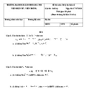 Đề thi cuối kỳ môn Xử lý tín hiệu số | Trường Đại học Bách Khoa Hà Nội