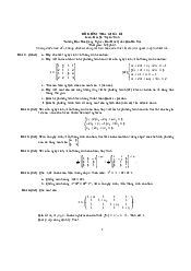 Đề thi giữa kỳ Đại số - Đại số tuyến tính | Trường Đại học Công nghệ, Đại học Quốc gia Hà Nội
