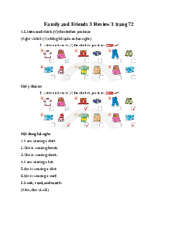 Family and Friends 3 Unit 9 He can run Review 3 trang 72