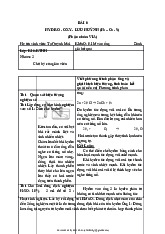 BÀI 6 - Thí nghiệm Hóa vô cơ: Hydro, Oxy, và Lưu huỳnh. Môn Kỹ thuật hóa học | Đại học Trường Đại học Phenika.
