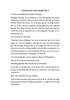 Cách làm bài văn kể chuyện | Tập làm văn 4