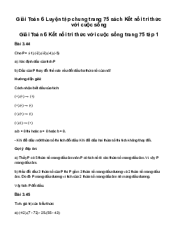 Giải Toán 6 Luyện tập chung trang 75 | Kết nối tri thức