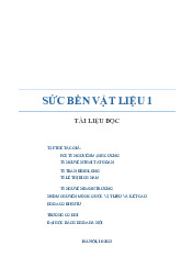 Tài liệu đọc môn Sức bền vật liệu | Trường Đại học Bách Khoa Hà Nội