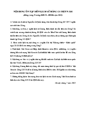 Nội dung ôn tập môn Lịch Sử Đảng | Trường Đại học Công nghệ, Đại học Quốc gia Hà Nội