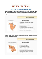 Review: Final Exam Notes on Location, Layout & Supply Chain | Môn Production and Operations Management - Trường Đại học Quốc tế, Đại học Quốc gia Thành phố Hồ Chí Minh
