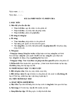 CHƯƠNG VI- Bài 26: Phép nhân và phép chia phân số | Bài giảng  Toán 6 | Kết nối tri thức