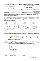 Đề cuối kỳ 2 Toán 11 năm 2024 – 2025 trường THPT Lê Hồng Phong – Đắk Lắk