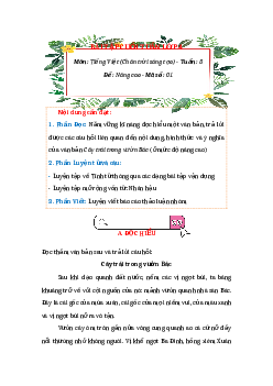 Bài tập cuối tuần Tiếng Việt lớp 4 nâng cao Tuần 8 - Chân trời sáng tạo