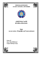 Career Choices – Hospitality and Tourism Industry | Bài thảo luận tiếng anh thương mại