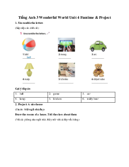 Giải BT Tiếng Anh 3 Wonderful World Unit 4 Funtime & Project
