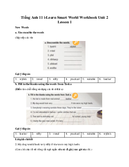 Giải Tiếng Anh 11 Workbook Unit 2 Lesson 1 | Smart World