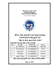 Ứng dụng ICT xây dựng bài giảng elearning hoạt động giáo dục | Môn Giáo dục tiểu học - Đại học Vinh