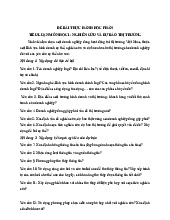 Đề bài thực hành Tiểu luận nghiên cứu và dự báo thị trường | Đại học Kinh tế kỹ thuật công nghiệp
