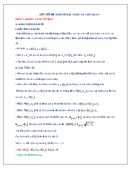 Chuyên đề hàm số bậc nhất và các bài toán liên quan