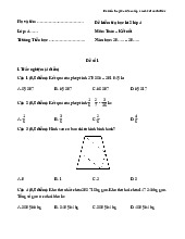 Đề thi học kỳ 2 môn Toán lớp 4 năm học 2024 - 2025  | Bộ sách Kết nối tri thức