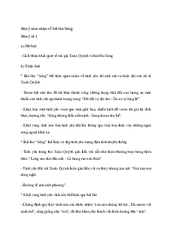 Cảm nhận bài thơ Sóng của Xuân Quỳnh (2 Dàn ý + 7 mẫu) | Văn mẫu 11 Cánh diều