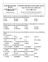 Đề Thi Thử TN THPT 2023  Môn Tiếng Anh Sở giáo dục và đào tạo Hà Tĩnh - Tài liệu Tiếng Anh THPT
