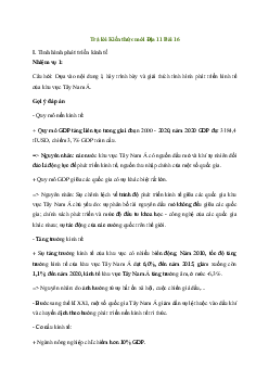 Giải Địa lí 11 Bài 16: Kinh tế khu vực Tây Nam Á | Kết nối tri thức