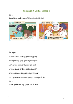 Giải Tiếng Anh lớp 4 Unit 2: Lesson 1 | Global Success