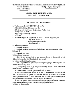Đề cương kết thúc học phần môn "Đề án kiến trúc 12"