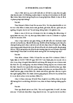 35 Tình huống luật trẻ em học phần Luật hiến pháp