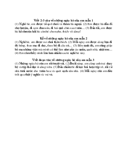 Kể về những ngày hè của em lớp 2 | Tập làm văn lớp 2 | Kết nối tri thức