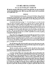 Bài tập văn hoá học đại cương | Đại học Nội Vụ Hà Nội