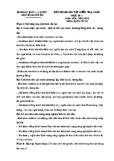 Đề cương ôn tập kiểm tra cuối HK1