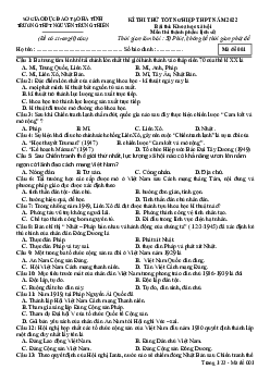 Đề thi thử THPT Quốc gia 2022 môn Lịch sử lần 1 trường THPT Nguyễn Trung Thiên, Hà Tĩnh