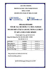 Khóa luận tốt nghiệp: Mô phỏng và thực nghiệm phanh MRF sử dụng cho hệ thống lái điện tử SBW có phản hồi mômen môn Công nghệ kỹ thuật cơ khí | Trường Đại học Công nghiệp Thành phố Hồ Chí Minh