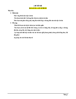 Bài giảng cấp số nhân