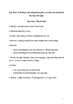 Văn mẫu Dàn ý Viết đoạn văn tưởng tượng dựa vào một câu chuyện đã đọc hoặc đã nghe | Kết nối tri thức