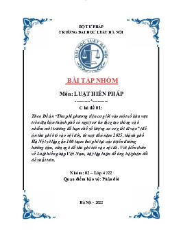 Bài tập nhóm học phần Luật hiến pháp