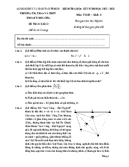 Đề tham khảo học kỳ 1 Toán 8 năm 2022 – 2023 trường EMASI Nam Long – TP HCM
