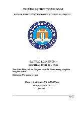 Tác Động của Covid-19 Đến Thị Trường Mì Tôm | Bài thảo luận kinh tế vi mô