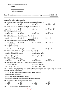 TOP 2 đề kiểm tra giữa học kỳ I Toán 9 năm 2023-2014 (có đáp án và lời giải chi tiết)