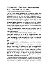 Thời hiệu là gì ? Ý nghĩa quy định về thời hiệu là gì ? Cách phân loại thời hiệu ?