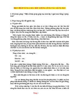 Sáng kiến kinh nghiệm hướng dẫn học sinh lớp 3 giải những dạng toán điển hình