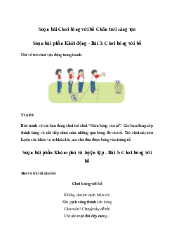 Soạn bài Chơi bóng với bố trang 47 | Tiếng việt 3 Chân trời sáng tạo