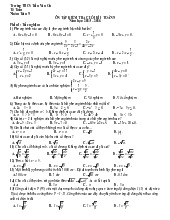 Ôn tập cuối kì 1 Toán 9 năm 2025 – 2026 trường THCS Trần Văn Ơn – TP HCM