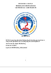 ĐỀ TÀI: Các hoạt động kinh tế phân bố không đồng đều theo không gian như thế nào và chúng ta có thể giải thích thế nào về sự không đồng đều của đời sống kinh tế? môn Kinh tế vi mô | Trường Đại học Kinh Tế Quốc Dân