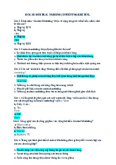 Bộ câu hỏi trắc nghiệm content marketing - ôn tập kiến thức môn Marketing căn bản | Trường đại học Mở Hà Nội