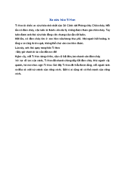 Kể chuyện Xe cứu hỏa Tí Hon | Tiếng việt 1 Chân trời sáng tạo