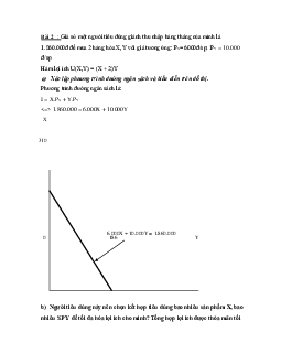 Bài tập kinh tế vi mô