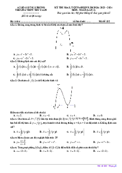 Đề thi thử Toán tốt nghiệp THPT 2024 lần 2 trường THPT Thủy Sơn – Hải Phòng