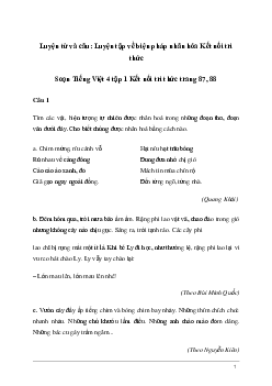 Soạn bài Luyện từ và câu: Luyện tập về biện pháp nhân hóa | Kết nối tri thức