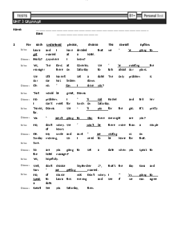 Bài tập ôn tập Unit 3 học phần Tiếng anh cơ bản