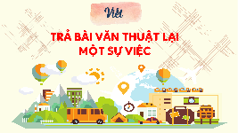 Giáo án điện tử  Tiếng Việt 4 KNTT -  Kết Nối Tri Thức:  Tả bài văn thuật lai một sự việc.